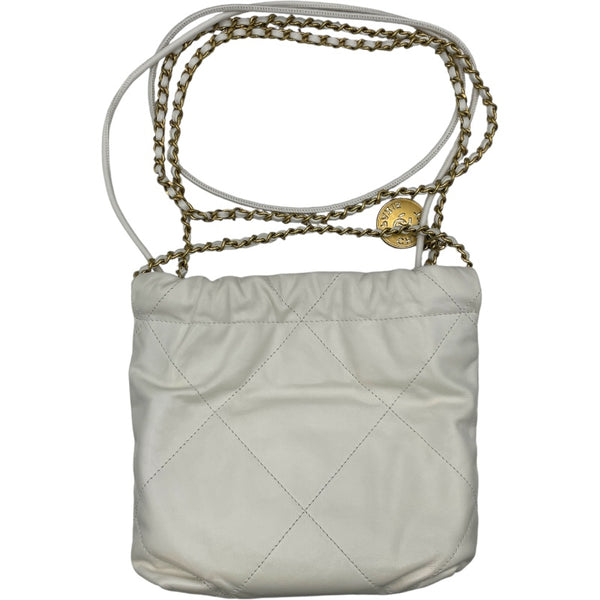 シャネル CHANEL CHANEL22 ミニ AS3980 ホワイト GD金具 カーフスキン レディース ショルダーバッグ