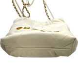 シャネル CHANEL CHANEL22 ミニ AS3980 ホワイト GD金具 カーフスキン レディース ショルダーバッグ