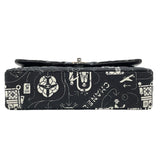 シャネル CHANEL マトラッセ25 アイコンプリント AO1112 ブラック SV金具 サテン レディース ショルダーバッグ