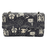 シャネル CHANEL マトラッセ25 アイコンプリント AO1112 ブラック SV金具 サテン レディース ショルダーバッグ