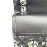 シャネル CHANEL マトラッセ25 アイコンプリント AO1112 ブラック SV金具 サテン レディース ショルダーバッグ