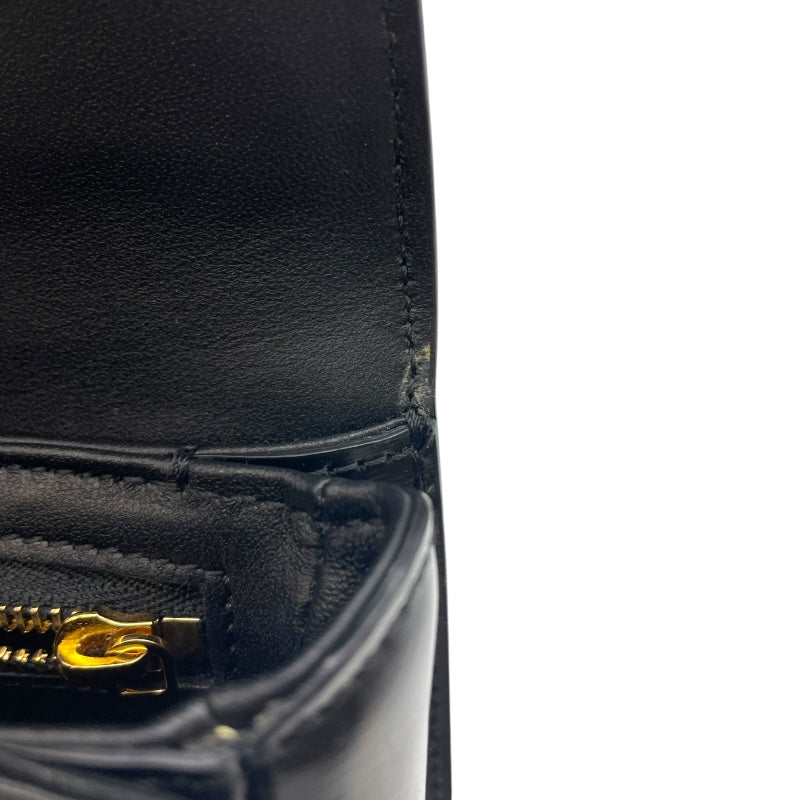 セリーヌ CELINE トリオンフ チェーン ブザス クレア ブラック GD金具 シャイニーカーフ レディース ショルダーバッグ