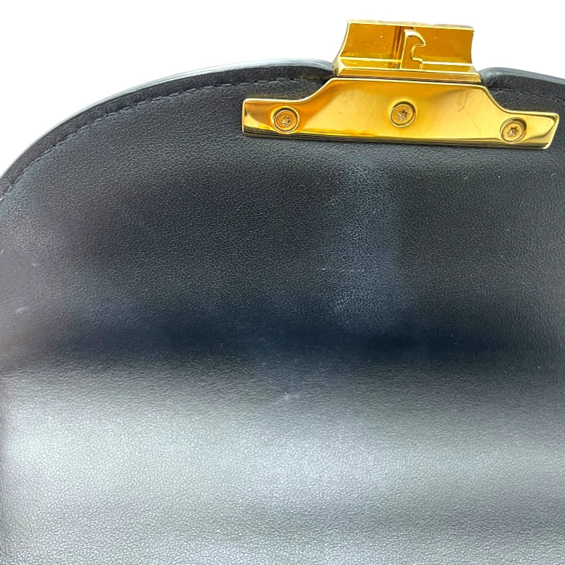 セリーヌ CELINE トリオンフ チェーン ブザス クレア ブラック GD金具 シャイニーカーフ レディース ショルダーバッグ