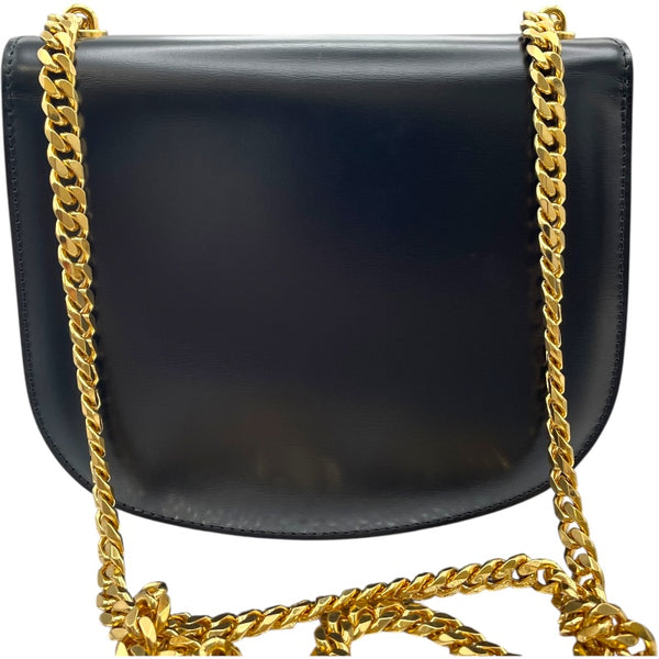 セリーヌ CELINE トリオンフ チェーン ブザス クレア ブラック GD金具 シャイニーカーフ レディース ショルダーバッグ