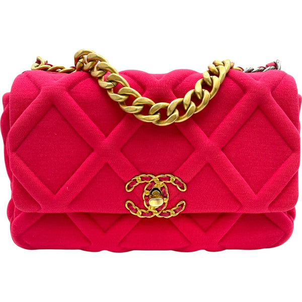 シャネル CHANEL CHANEL 19 バッグ AS1160 ピンク GD・SV金具 ジャージー レディース ショルダーバッグ