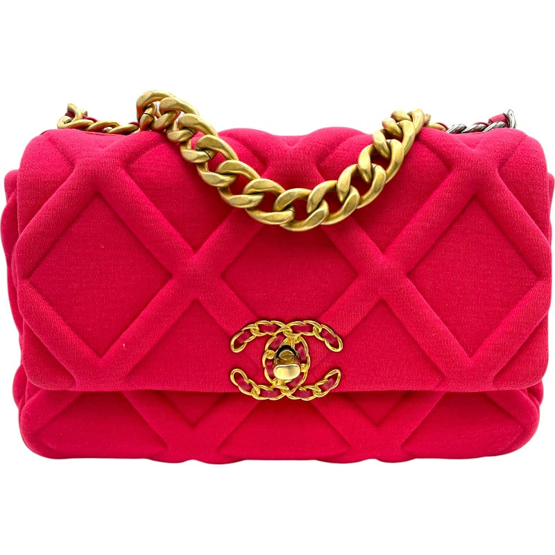 シャネル CHANEL CHANEL 19 バッグ AS1160 ピンク GD・SV金具 ジャージー レディース ショルダーバッグ
