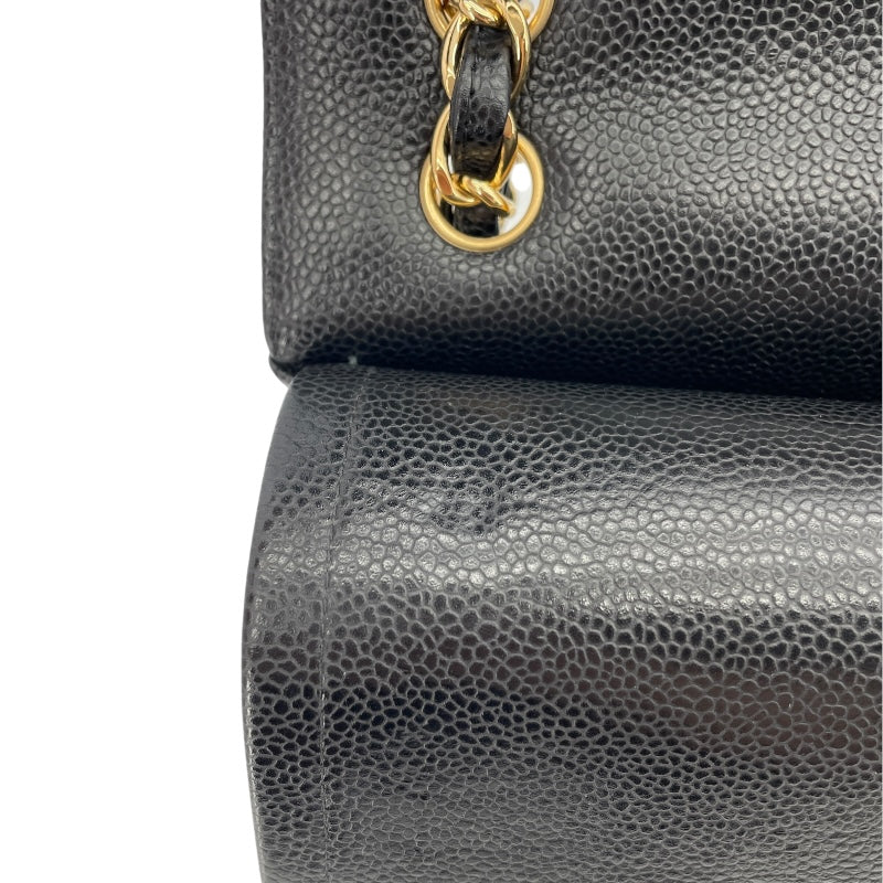 シャネル CHANEL マトラッセ30 A58600 19番台 ブラック シルバー金具 キャビアスキン レディース ショルダーバッグ