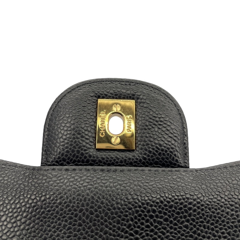 シャネル CHANEL マトラッセ30 A58600 19番台 ブラック シルバー金具 キャビアスキン レディース ショルダーバッグ
