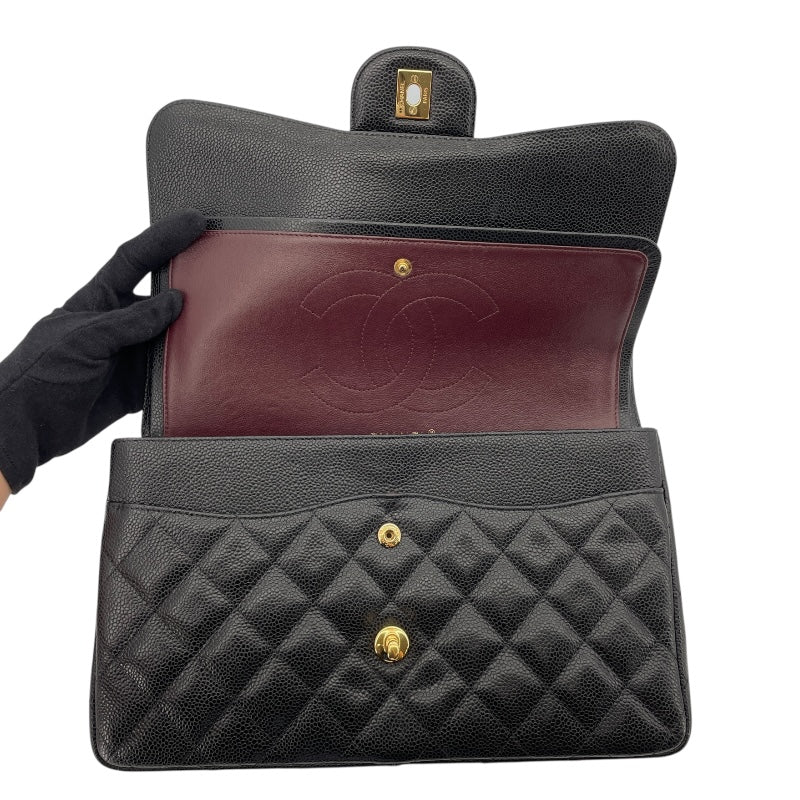 シャネル CHANEL マトラッセ30 A58600 19番台 ブラック シルバー金具 キャビアスキン レディース ショルダーバッグ