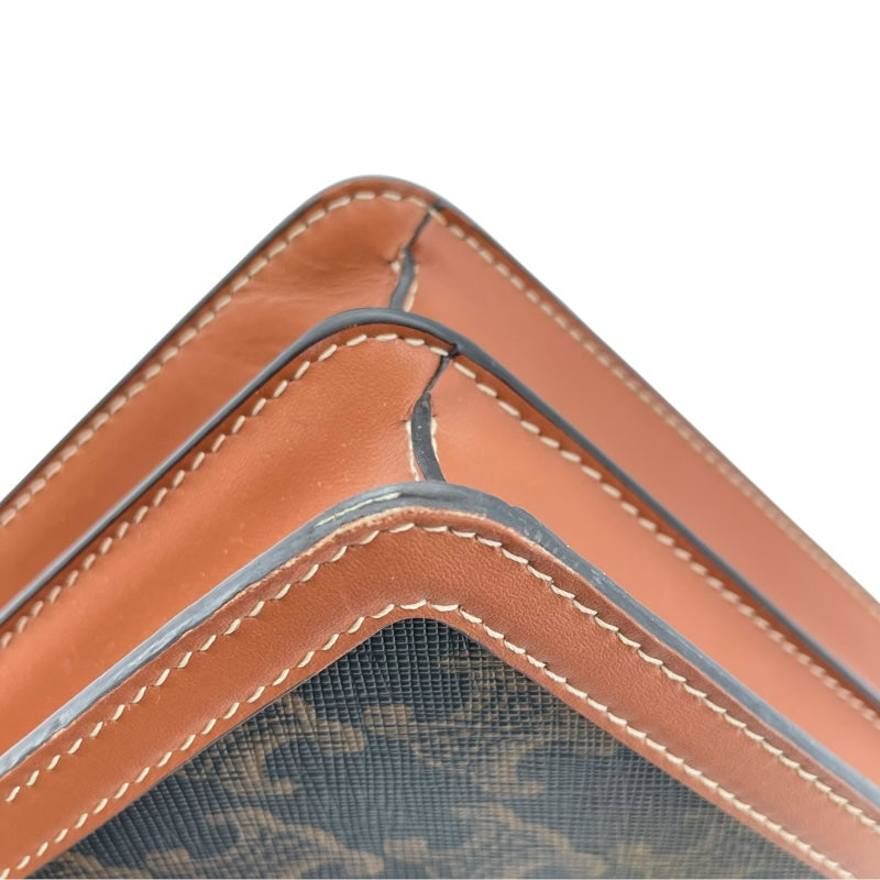 セリーヌ CELINE エンベロープ ショルダー トリオンフ タン ゴールド金具金具 トリオンフキャンバス レディース ショルダーバッグ