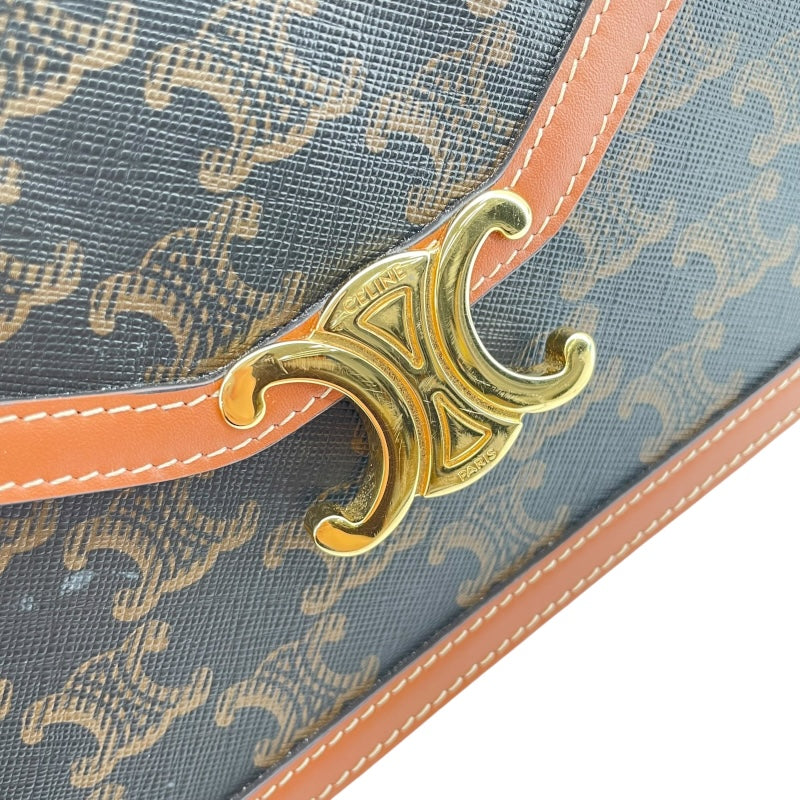 セリーヌ CELINE エンベロープ ショルダー トリオンフ タン ゴールド金具金具 トリオンフキャンバス レディース ショルダーバッグ