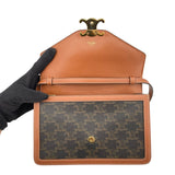 セリーヌ CELINE エンベロープ ショルダー トリオンフ タン ゴールド金具金具 トリオンフキャンバス レディース ショルダーバッグ
