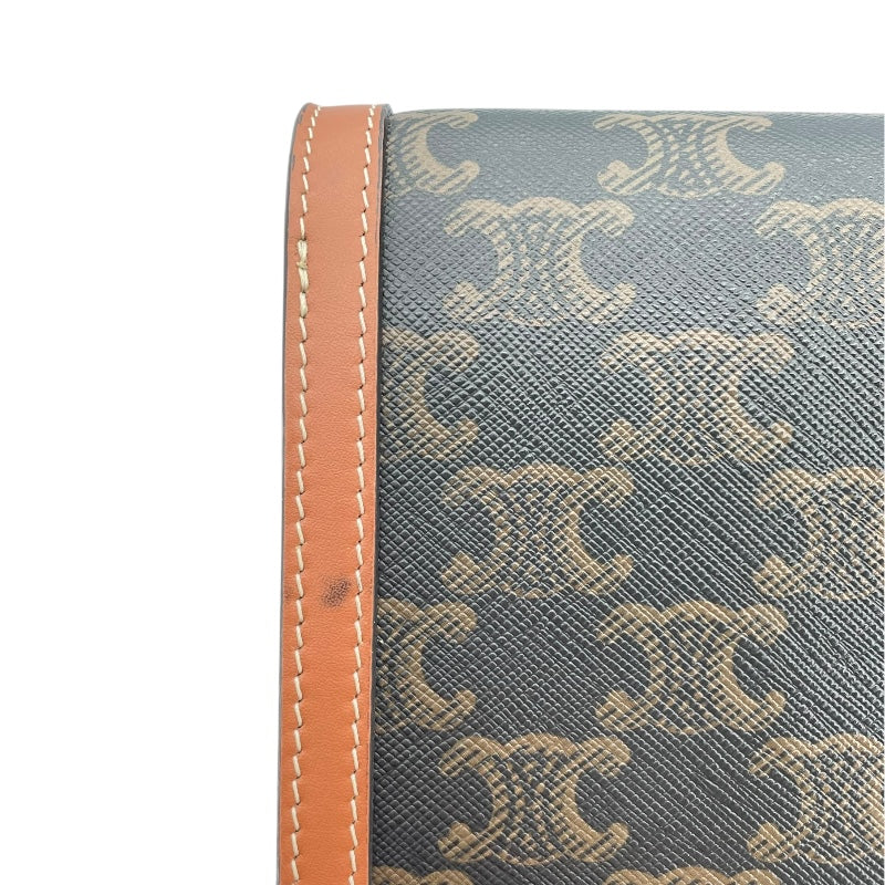 セリーヌ CELINE エンベロープ ショルダー トリオンフ タン ゴールド金具金具 トリオンフキャンバス レディース ショルダーバッグ