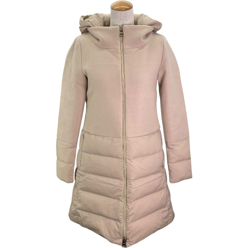 ヘルノ HERNO ウール切替ダウンコート PI0848D ベージュ ウール レディース ダウンジャケット