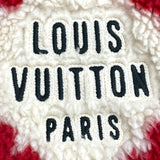 ルイ・ヴィトン LOUIS VUITTON ×NIGO ダミエ柄フリースジャケット HMY04W レッド・アイボリー ポリエステル メンズ その他アウター