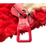 ルイ・ヴィトン LOUIS VUITTON ×NIGO ダミエ柄フリースジャケット HMY04W レッド・アイボリー ポリエステル メンズ その他アウター