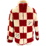 ルイ・ヴィトン LOUIS VUITTON ×NIGO ダミエ柄フリースジャケット HMY04W レッド・アイボリー ポリエステル メンズ その他アウター