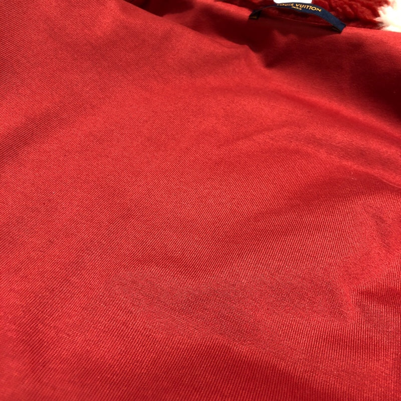 ルイ・ヴィトン LOUIS VUITTON ×NIGO ダミエ柄フリースジャケット HMY04W レッド・アイボリー ポリエステル メンズ その他アウター