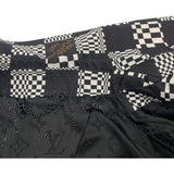 ルイ・ヴィトン LOUIS VUITTON ディストーテッドダミエカーコート HKC71W ブラック/ホワイト ウール ポリエステル メンズ その他アウター