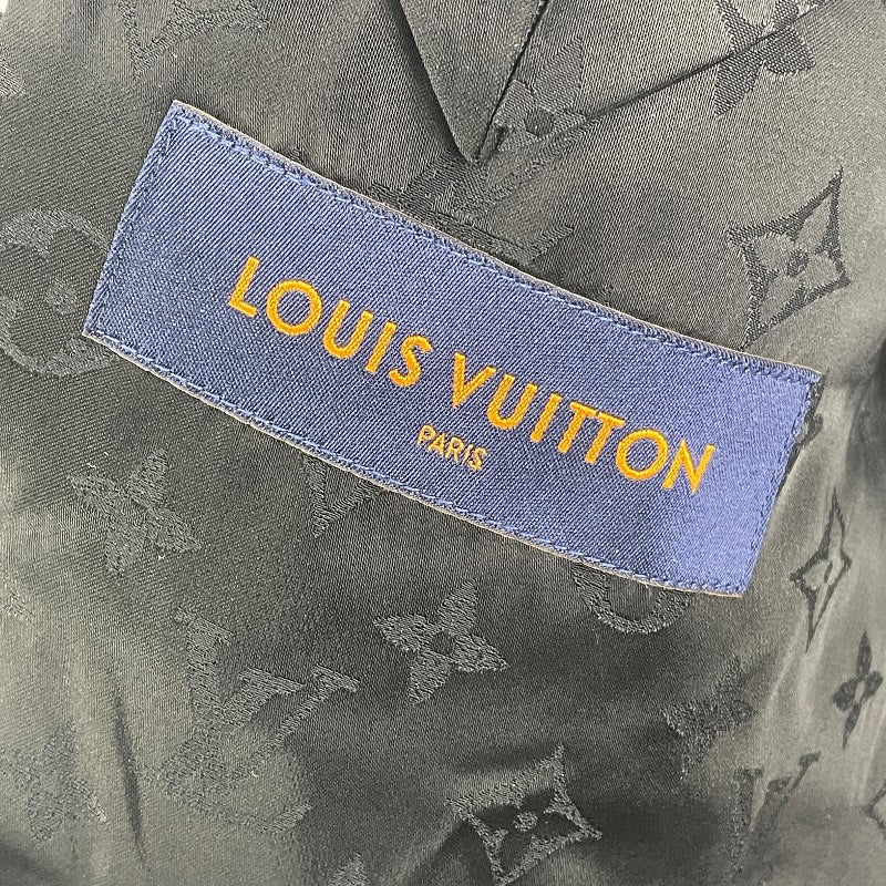 ルイ・ヴィトン LOUIS VUITTON ディストーテッドダミエカーコート HKC71W ブラック/ホワイト ウール ポリエステル メンズ その他アウター