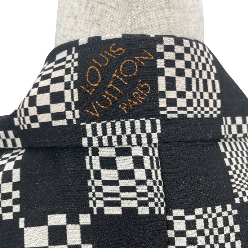 ルイ・ヴィトン LOUIS VUITTON ディストーテッドダミエカーコート HKC71W ブラック/ホワイト ウール ポリエステル メンズ その他アウター