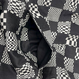 ルイ・ヴィトン LOUIS VUITTON ディストーテッドダミエカーコート HKC71W ブラック/ホワイト ウール ポリエステル メンズ その他アウター