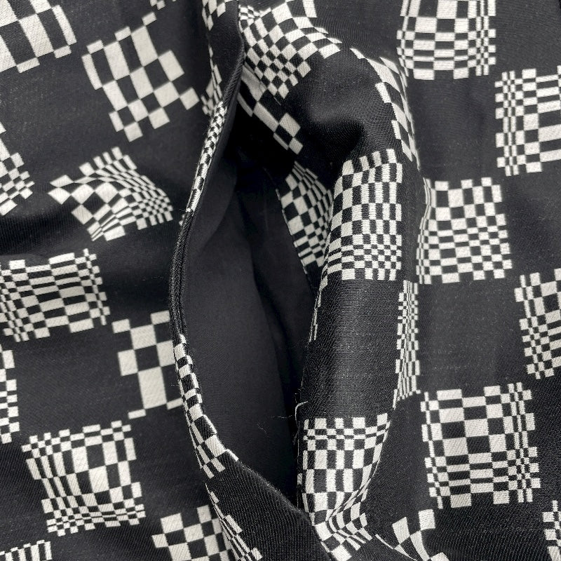 ルイ・ヴィトン LOUIS VUITTON ディストーテッドダミエカーコート HKC71W ブラック/ホワイト ウール ポリエステル メンズ その他アウター