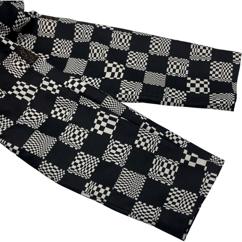 ルイ・ヴィトン LOUIS VUITTON ディストーテッドダミエカーコート HKC71W ブラック/ホワイト ウール ポリエステル メンズ その他アウター