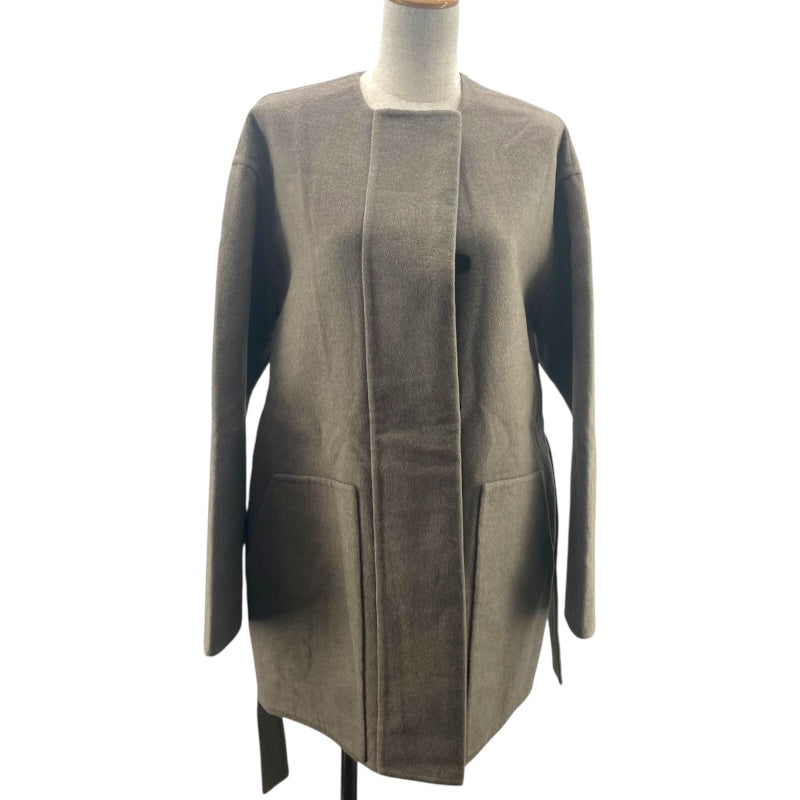 ♫エルメス ロングコート 38 ブラック ダークグレー ヴィンテージ 定価150万円以上 HERMES エルメス 最高峰 毛皮ロングコート☆48