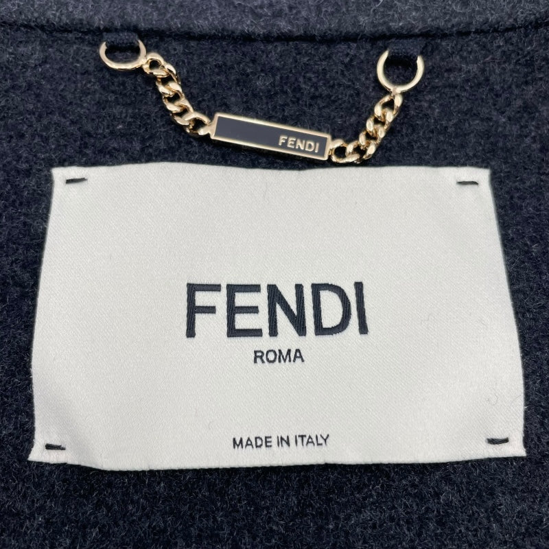 フェンディ FENDI カシミヤコート ネイビー カシミヤ レディース その他アウター