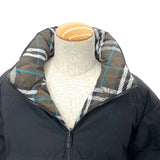 バーバリー BURBERRY チェック柄リバーシブルダウンジャケット 8094937 ブラック ナイロン メンズ ダウンジャケット