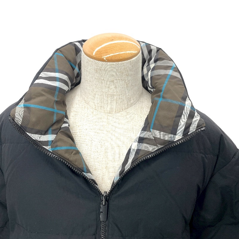 バーバリー BURBERRY チェック柄リバーシブルダウンジャケット 8094937 ブラック ナイロン メンズ ダウンジャケット
