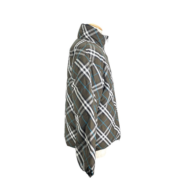 バーバリー BURBERRY チェック柄リバーシブルダウンジャケット 8094937 ブラック ナイロン メンズ ダウンジャケット