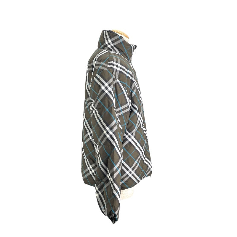 バーバリー BURBERRY チェック柄リバーシブルダウンジャケット 8094937 ブラック ナイロン メンズ ダウンジャケット