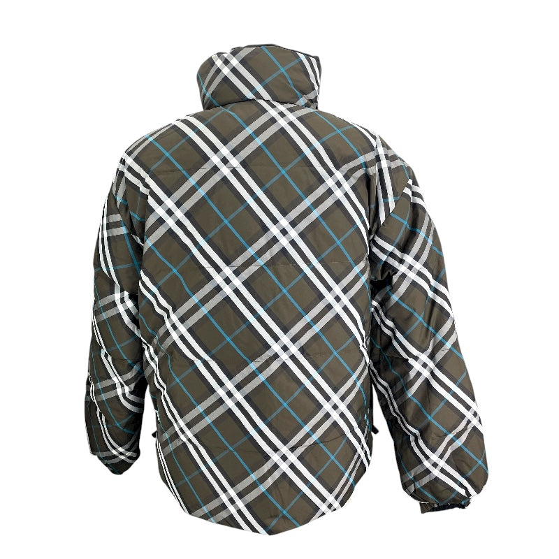バーバリー BURBERRY チェック柄リバーシブルダウンジャケット 8094937 ブラック ナイロン メンズ ダウンジャケット