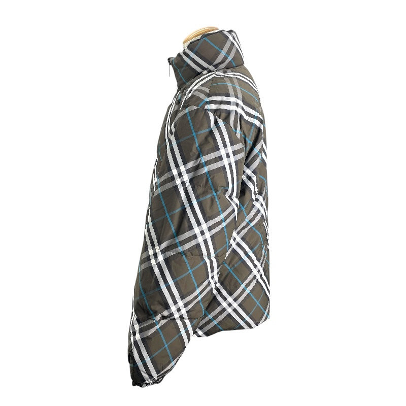 バーバリー BURBERRY チェック柄リバーシブルダウンジャケット 8094937 ブラック ナイロン メンズ ダウンジャケット