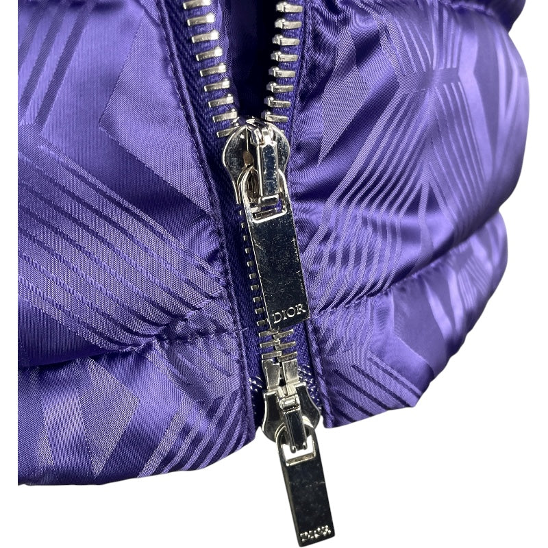 クリスチャン・ディオール Christian Dior CDダイヤモンド総柄ダウンベスト 033C410C5711 パープル ナイロン メンズ ダウンベスト