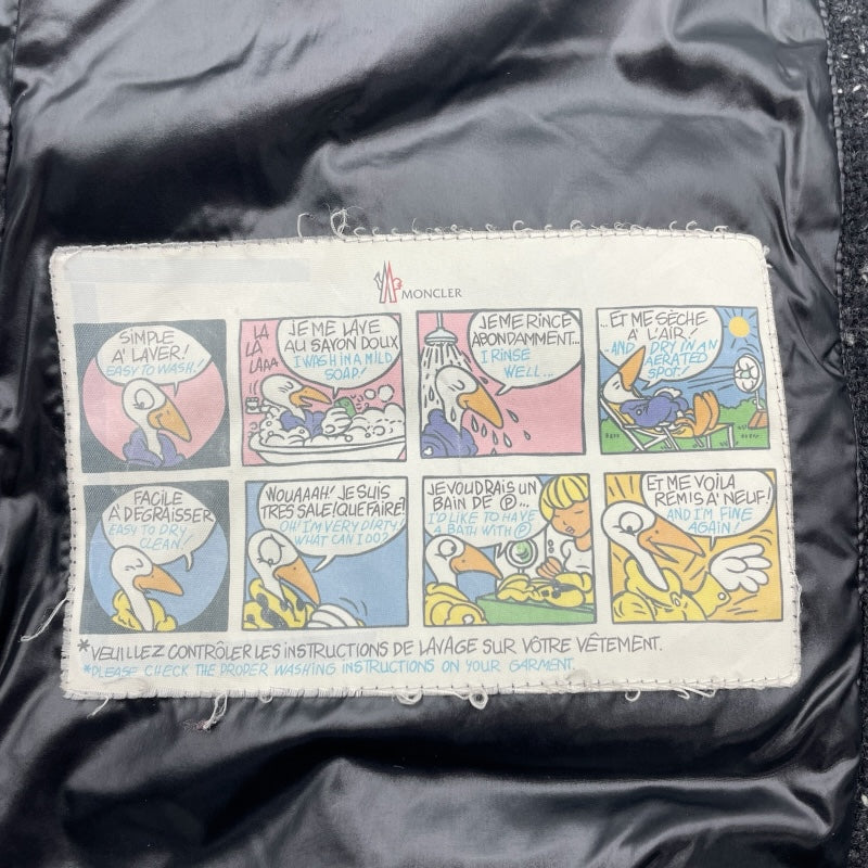 モンクレール MONCLER ASTEREツイードダウンジャケット 46968 ブラック ウール レディース ダウンジャケット