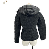 モンクレール MONCLER ASTEREツイードダウンジャケット 46968 ブラック ウール レディース ダウンジャケット