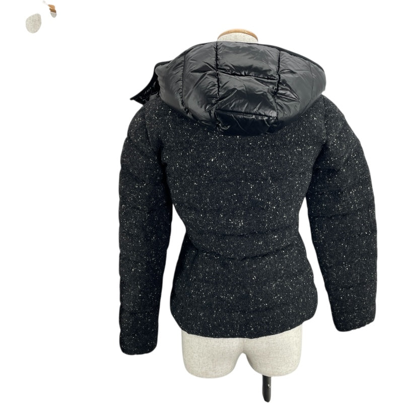 モンクレール MONCLER ASTEREツイードダウンジャケット 46968 ブラック ウール レディース ダウンジャケット