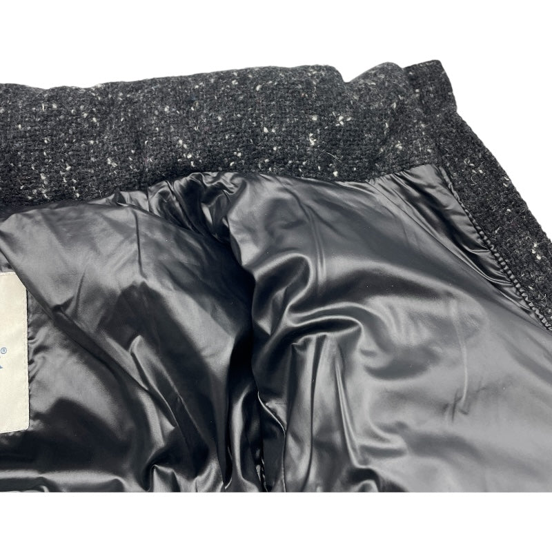 モンクレール MONCLER ASTEREツイードダウンジャケット 46968 ブラック ウール レディース ダウンジャケット