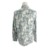 エルメス HERMES 総柄シャツ ホワイト コットン メンズ 長袖シャツ