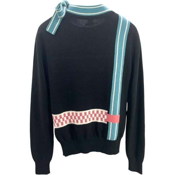 エルメス HERMES リボンデザインカシミヤニットセーター 4H2633D8 ブラック カシミヤ レディース セーター