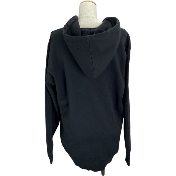 セリーヌ CELINE ロゴプリントスウェットパーカー 2Y70F670Q ブラック コットン レディース パーカー