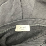 セリーヌ CELINE ロゴプリントスウェットパーカー 2Y70F670Q ブラック コットン レディース パーカー