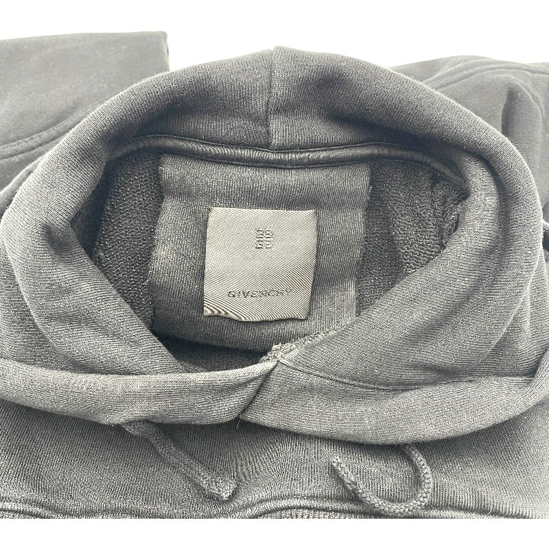 ジバンシィ GIVENCHY ロゴプリントスウェットパーカー BMJOHC3YAC ブラック コットン メンズ スウェット