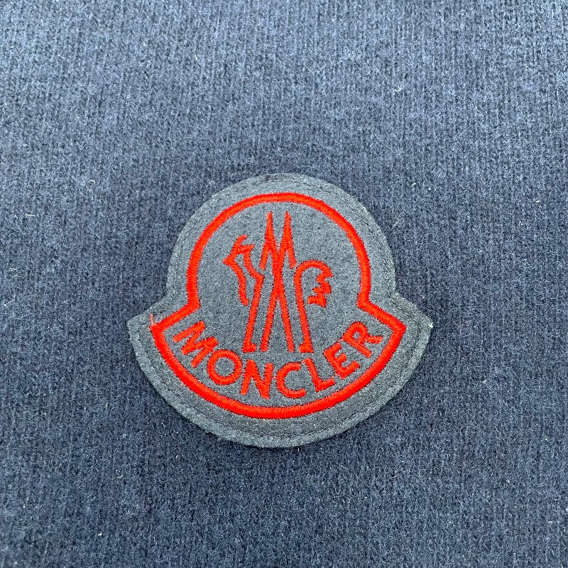モンクレール MONCLER ロゴワッペンニットセーター ネイビー 羊毛 メンズ セーター