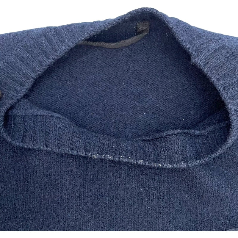 モンクレール MONCLER ロゴワッペンニットセーター ネイビー 羊毛 メンズ セーター
