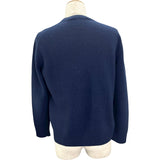 モンクレール MONCLER ロゴワッペンニットセーター ネイビー 羊毛 メンズ セーター