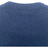 モンクレール MONCLER ロゴワッペンニットセーター ネイビー 羊毛 メンズ セーター